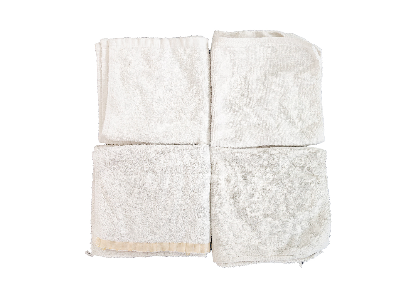 白色毛巾类抹布-白色裁剪浴巾混合