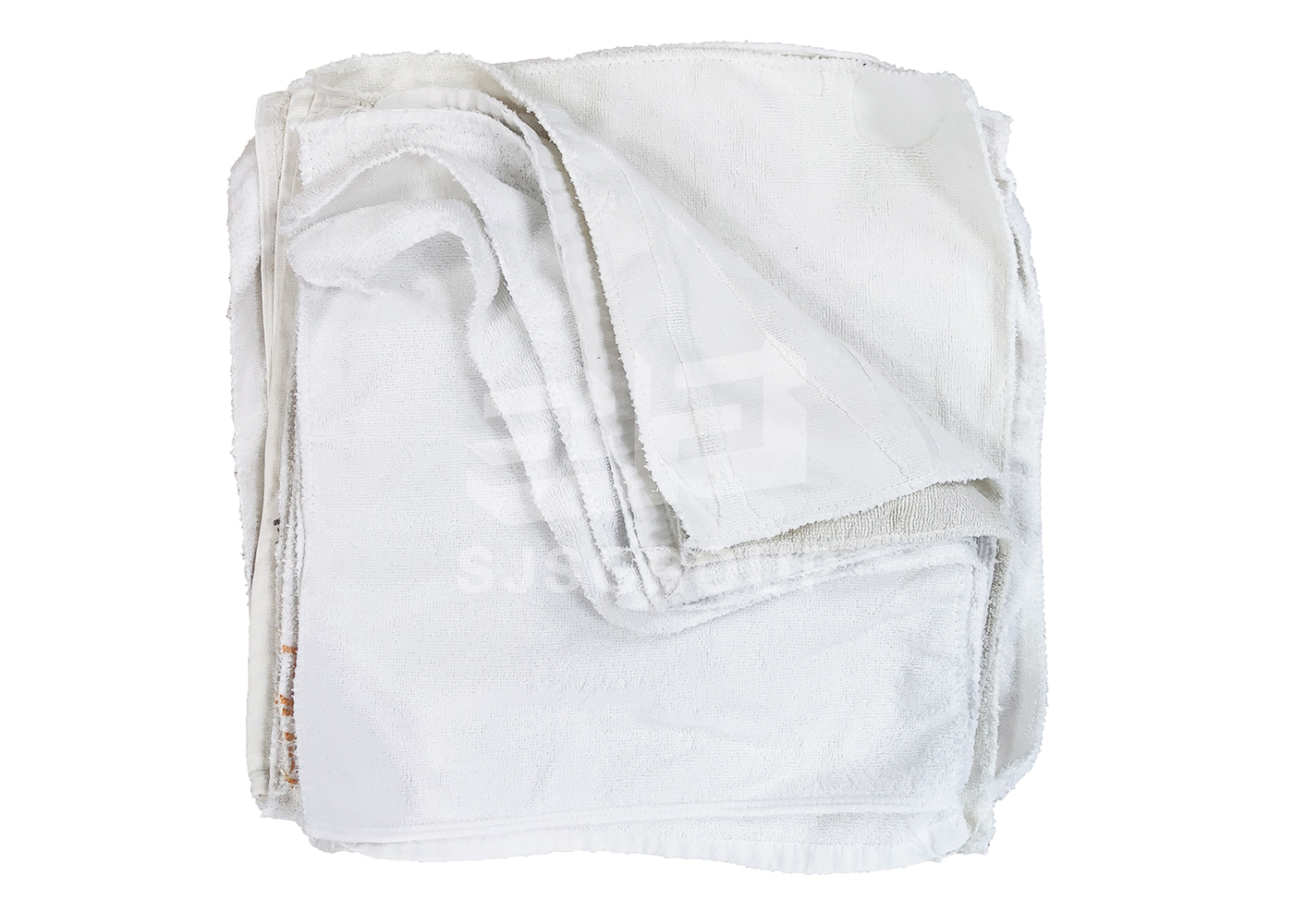 白色毛巾类抹布-拷边小方巾